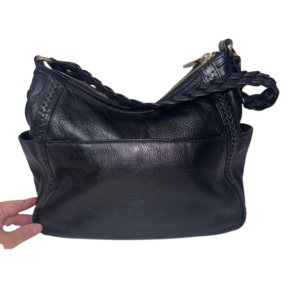 |EUC| MICHAEL KORS Boho Braided Handle Leather Hobo Bag - Picture 3 of 8